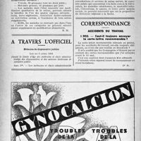 0835 - Page 832-XLVI - Rationnement alimentaire. Personnes classées dans la catégorie T. Personnes bénéficiant de suppléments / A travers l’officiel / Médecins de dispensaires publics / Correspondance / Accidents du travail. Faut-il toujours envoyer la carte-lettre recommandée?