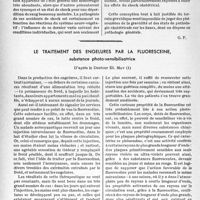 0859 - Page 856 - La clinique au goût du jour. Le terrain gravidique / Le traitement des engelures par la fluoresceine, substance photo-sensibilisatrice, d’après le Docteur Et. May