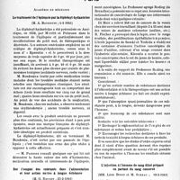 0863 - Page 860 - L’actualité scientifique. Les Sociétés Savantes. Paris. Académie de médecine. Le traitement de l’épilepsie par la diphényl-hydantoïne, (4-3 1941) / Sur l’emploi des colorants dans l’alimentation et leur action nocive à longue échéance, (25-2-1941) / L’injection à l’homme de sang dilué préparé en partant du sang conservé, (18-2-1941)