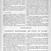 0895 - Page 892 - Travaux originaux. La ponction veineuse sous l’arcade rurale, par Raoul Palmer. Recherche des repères / La ponction / Incidents possibles / diagnostic radiologique des kystes de l'ovaire