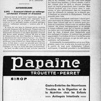 0926 - Page XLIX-923 - Application des tarifs d’honoraires. Accidents du Travail. Pose d’appareil plâtré pour réduction de fracture / Automobilisme. Comment obtenir un mélange satisfaisant d’alcool et d’essence