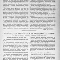 0956 - Page 953 - Défense de l’effort privé en chirurgie / Réponse à un article de M. le Professeur Vanverts