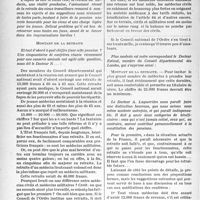 0957 - Page 954 - Quelques idées à bâtons rompus sur la retraite du médecin. Suggestions de nos lecteurs
