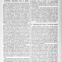 0998 - Page 995 - L'actualité scientifique. La Presse. L’infiltration splanchnique dans le diabète [(La Presse médicale, 8 mars 1941)] / L’ «ulcère aigu de la vulve » n’est qu’une aphtose [(Le Progrès médical, 29 mars 1941)]
