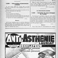 1019 - Page 1016-XLVI - Application des tarifs d’honoraires. Accidents du Travail. Appareillages provisoires, multiples / Interventions et pansements multiples / Assurances sociales. Extraction de corps étrangers de l'oreille