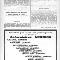 1031 - Page 1028-X - Le Livre d’Or du Corps Médical français / Ordre national des Médecins. Communiqué / Extrait d’un procès-verbal du Conseil supérieur de l’Ordre national des médecins. Médecins prisonniers