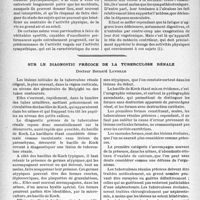 1039 - Page 1036 - Travaux originaux. Les dystonies neuro-végétatives devant l'éducation physique et le sport, par M. le Docteur Jacques Decourt. Les dystonies neuro-végétatives. Syndrome vagotonique / Sur le diagnostic précoce de la tuberculose rénale, Docteur Bernard Lavielle