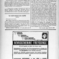 1075 - Page 1072-X - Nécrologie [Docteurs André Jeulain, Eugène Kalt, Edmond Tourgis] / Le relèvement des tarifs