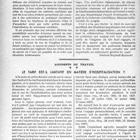 1095 - Page 1088 - Les vieilles équipes / Accidents du travail. Le tarif est-il limitatif en matière d’hospitalisation ?