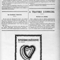 1100 - Page XXXV-1093 - Le relèvement des tarifs / Les bonbons vitaminés / A travers l’officiel / Exercice de la médecine