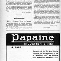 1105 - Page 1098-XL - Application des tarifs d’honoraires. Assurances sociales. Traitement chirurgical d’un « basedow » / Automobilisme. Mélange d’alcool et d'essence
