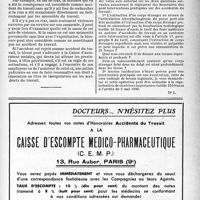 1142 - Page XXXVII-1135 - Accidents du travail. Accident causé par l’action violente d'un autre ouvrier / Application des tarifs d’honoraires. Accidents du travail. Corps étranger superficiel ou non ? Régularisation d’une éventration