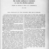 1164 - Page 1157 - Travaux originaux. Ce que pratiquement le médecin doit savoir.... Des troubles cardiaques et vasculaires au cours des affections gastriques, d’après les Docteurs S. Oury et X. Larmurier. Cette éventualité doit être envisagée, même chez le vieillard