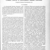 1210 - Page 1199 - La clinique vénéréologique au goût du jour. Comment dépister la blennorragie féminine chronique, d’après le Docteur Ducourtioux. La Clinique [G. Fischer]