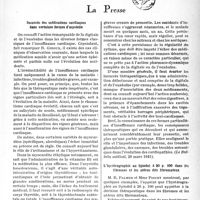 1214 - Page 1203 - L’actualité scientifique. La Presse. Insuccès des médications cardiaques dans certaines formes d’asystolie [(Le Bulletin médical, 29 mars 1941)] / L’hystérographie au lipiodol à 20 p. 100 dans les fibromes et les utérus dits fibromateux [(Rev. français. de gynécologie, avril 191)]
