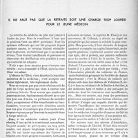 1242 - Page 1231 - Propos du jour / Il ne faut pas que la retraite soit une charge trop lourde pour le jeune médecin [J. Noir]