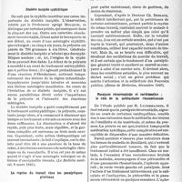 1302 - Page 1291 - L’actualité scientifique. La presse. diabète insipide syphilitique [(Le Bulletin médical, 8 mars 1941)] / La reprise du travail chez les paralytiques généraux [(Revue de Médecine, décembre 1940)] / Paralysie récurrentielle et cardiopathie ; le rôle de la médiastinite rhumatismale [(Le Bulletin médical, 29 mars 1941)]