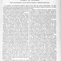 1338 - Page 1327 - Partie scientifique / Embolies artérielles par injections de produits médicamenteux solubles ou insolubles, par R. Barthélémy