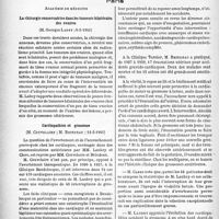1347 - Page 1336 - L'actualité scientifique. Les Sociétés Savantes. Paris. Académie de médecine. La chirurgie conservatrice dans les tumeurs bilatérales des ovaires, (6-5-1941) / Cardiopathies et grossesse, (13-5-1941)