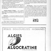 1368 - Page VII-1357 - Faculté de médecine de Paris / École de médecine d’Angers / Naissances / Nécrologie [Docteur Jean Gautrelet, Docteur Jean Devos] / Rectification
