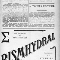 1392 - Page XXXV-1381 - La vente des sulfamides et de l’insuline. Deux lettres du secrétariat d’État à la Santé / A travers l’officiel / Sanatoriums publics