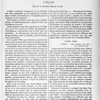 1422 - Page 1411 - Partie professionnelle / Essais psychologiques. L’élite, par M. le Docteur Marcel Viard. L’élite vraie