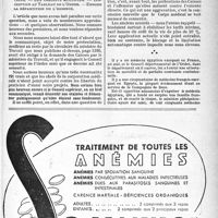 1432 - Page XXXV-1421 - Echos et commentaires / Tarif limitatif en matière d’Assurances sociales. — Médecins français et égyptiens. — Les cabinets multiples. — Inscription au Tableau de l’Ordre. — Encore la répartition de l’essence