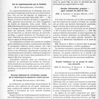 1493 - Page 1482 - L’actualité scientifique. Les Sociétés Savantes. Paris. Académie de médecine. Sur les empoisonnements par la rhubarbe, (10-6-1941) / Nouveau traitement de l’arriération mentale par la diélectrolyse de calcium des centres nerveux, (10-6-1941) / Bacillus bifermentans pyogènes agent avariant des pâtés de foie, (17-6- 1941) / Enquête biologique sur un groupe de sujets sous-alimentés, (17-6-1941)