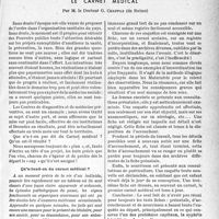 1494 - Page 1483 - Partie professionnelle / Le carnet médical, par M. le Docteur G. Chappaz. Qu’attend-on du carnet médical ?