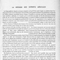 1520 - Page 1509 - Propos du jour / La défense des intérêts médicaux [Dr Raphaël Massart]