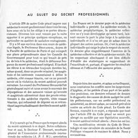 1558 - Page 1547 - Propos du jour / Au sujet du secret professionnel [J. Noir]