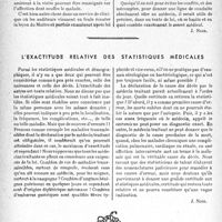 1559 - Page 1548 - Au sujet du secret professionnel [J. Noir] / L'exactitude relative des statistiques médicales [J. Noir]