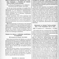 1569 - Page 1558 - L'actualité scientifique. Les Sociétés Savantes. Paris. Académie de médecine. Essai de traitement du choc engendré par le complexe chaulmogra + cholestérol par l’administration préalable d’acide ascorbique, (24-6-1941) / Douleurs des lépreux et infiltrations anesthésiques du sympathique, (24-6-1941) / Académie de chirurgie. Sur le traitement des plaies de poitrine, (7-5-1941) / Epuisement en hormone cortico-surrénale dans le choc traumatique chez le chien, (7-5-1941)