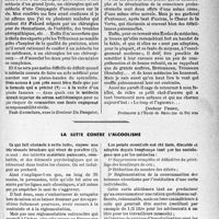 1576 - Page 1565 - Haro sur l’école de médecine / La lutte contre l'alcoolisme
