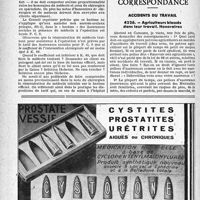 1579 - Page 1568-XXXIV - Le programme du Docteur Huard — Justifications à fournir pour la libération des sanitaires prisonniers — dichotomie et assurances sociales / Correspondance / Accidents du travail. Agriculteurs blessés dans leur travail. Honoraires