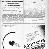 1582 - Page XXXVII-1571 - Accidents du travail. Le libre choix en matière d'accidents du travail. Hôspitalisation / Application des tarifs d’honoraires. Accidents du travail. Fracture du calcanéum / Déplacements à l'intérieur d’une même commune