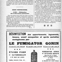 1587 - Page 1576-XLII - Loyers. L’impôt foncier à la charge du locataire constitue un supplément de loyer / Secret professionnel. Déclaration de la tuberculose pulmonaire