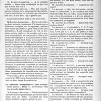 1602 - Page 1591 - Travaux originaux. Faculté de médecine de Paris. Clinique des maladies mentales et de l'encéphale. Présentation de malades du 1er mars 1941, (Trois persécutées), par M. le Professeur Laignel-Lavastine / Psychose interprétatrice avec automatisme mental : Idées de persécution chez une grande paranoïaque