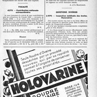 1626 - Page XLI-1615 - Automobilisme. Emploi de l’hydrogène comme carburant / Fiscalité. Contribution nationale extraordinaire / Questions diverses. Inspection médicale des écoles. Honoraires