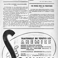 1634 - Page IX-1623 - Conseil départemental de l’Ordre des Médecins de la Seine / La lutte contre l’alcoolisme / Une pensée pour les prisonniers