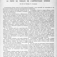 1680 - Page 1669 - Partie Scientifique / Travaux originaux. La perte de terrain de l’urétrotomie interne, par M. le Docteur F. Cathelin
