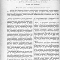1687 - Page 1676 - Travaux originaux. L’immunologie au goût du jour. Les avantages des substances adjuvantes et stimulantes de l’immunité pour la préparation des sérums et vaccins, d’après M. G. Ramon. Efficacité accrue des sérums. Accidents sériques réduits [G. Fischer]