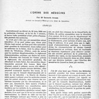 1694 - Page 1683 - Partie Professionnelle, Hygiène, Assistance, Mutualité, Intérêts corporatifs, Variétés / L’ordre des médecins, par Me Bernard Auger, (Suite)