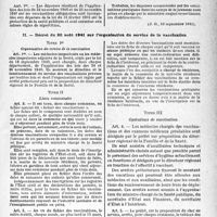 1704 - Page 1693 - Documentation pratique. Réorganisation de la vaccination. N° 3567. Loi du 20 août 1941 Sur les conditions d’imputation et de répartition des dépenses occasionnées par la vaccination / Décret du 20 août 1941 sur l'organisation du service de la vaccination