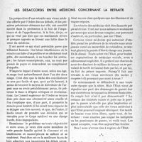 1724 - Page 1711 - Propos du jour / Les désaccords entre médecins concernant la retraite