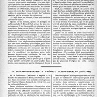 1729 - Page 1716 - Travaux originaux. Clinique médicale de l’hôpital Broussais. Sur un cas d'hypertonie maligne aiguë des jeunes, par M. le Professeur Abrami, (Leçon du 14-3-1941). Syndrome d’insuffisance rénale / La sulfamidothérapie à l’hôpital Claude-Bernard (1935-1941)