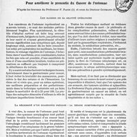 1734 - Page 1721 - Travaux originaux. La clinique au goût du jour. Pour améliorer le pronostic du Cancer de l’estomac, d’après les travaux du Professeur F. Pagin et ceux du Docteur Gutmann [G. Fïscher]. Les raisons de sa gravité opératoire / La nécessité d’un diagnostic précoce : la triade symptomatique d'alarme