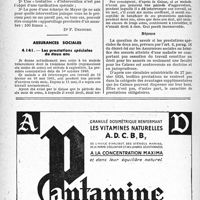 1763 - Page 1750 - Chronique de la corporation sanitaire. Valeur alimentaire des œufs / Assurances sociales. Les prestations spéciales de deux ans