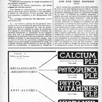 1817 - Page 1804-XII - Fédération des Associations amicales de Médecins du Front / Avis d’un vieux praticien