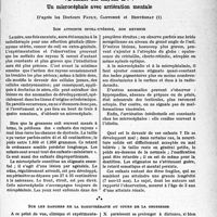 1830 - Page 1817 - La clinique au goût du jour. « L’enfant des Rayons X » : Un microcéphale avec arriération mentale, d’après les Docteurs Pauly, Cantorné et Bentégeat [G. Fischer]. Son atteinte intra-utérine, son devenir / Sur les dangers de la radiothérapie au cours de la grossesse